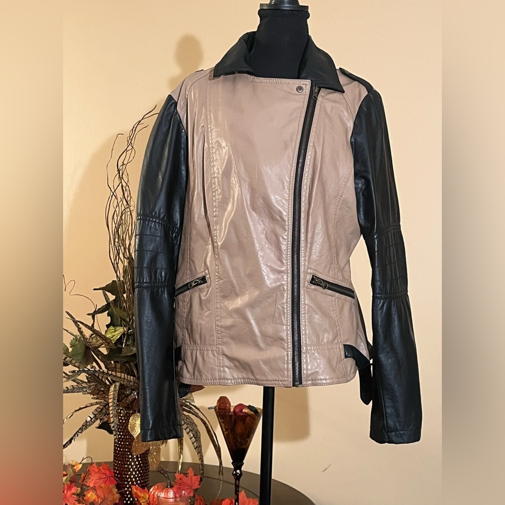 Stylish Black and Tan Women's Jacket